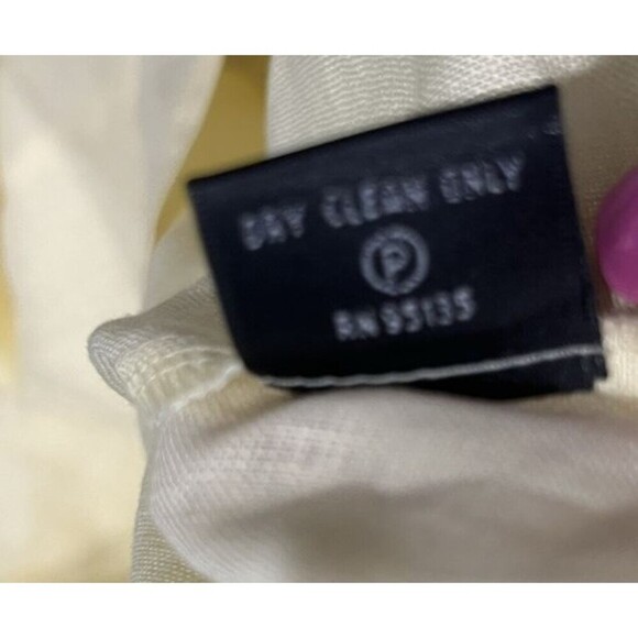 LAFAYETTE 148 Button-Up Short Sleeve Fitted Blue Top Pintuck 100% Linen Size 12 - Picture 8 of 11